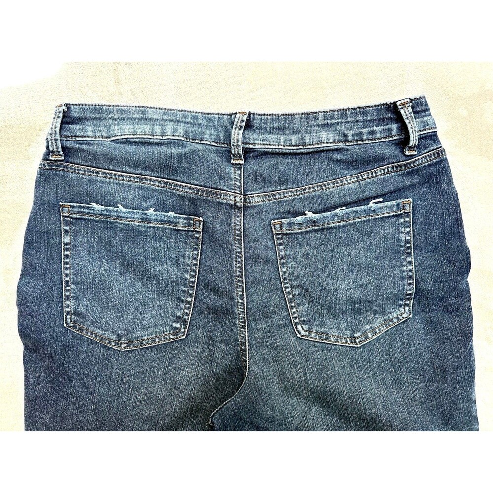 Women's Blue Denim Boot Cut Jeans - Picture 4 of 7